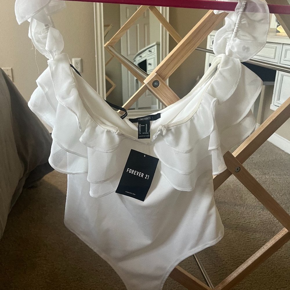F21 White Bodysuit